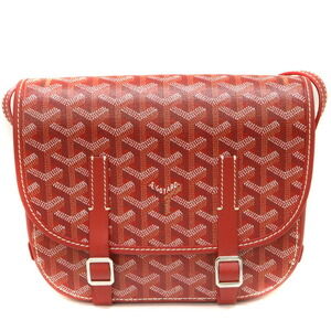 GOYARD Belvedere Shoulder Bag Leather Red